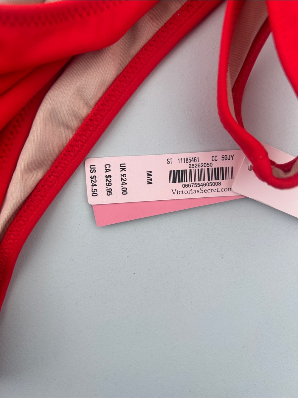 Victoria's Secret Red Push-Up Bikini Set with Gold Clasp NWT M / 34B - Picture 3 of 8